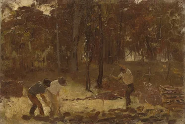 Lavorare il terreno (Schizzo per I carbonai)